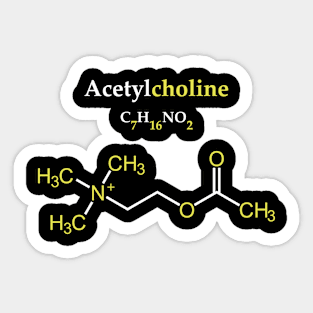 Acetylcholine Molecule Original Concept Sticker